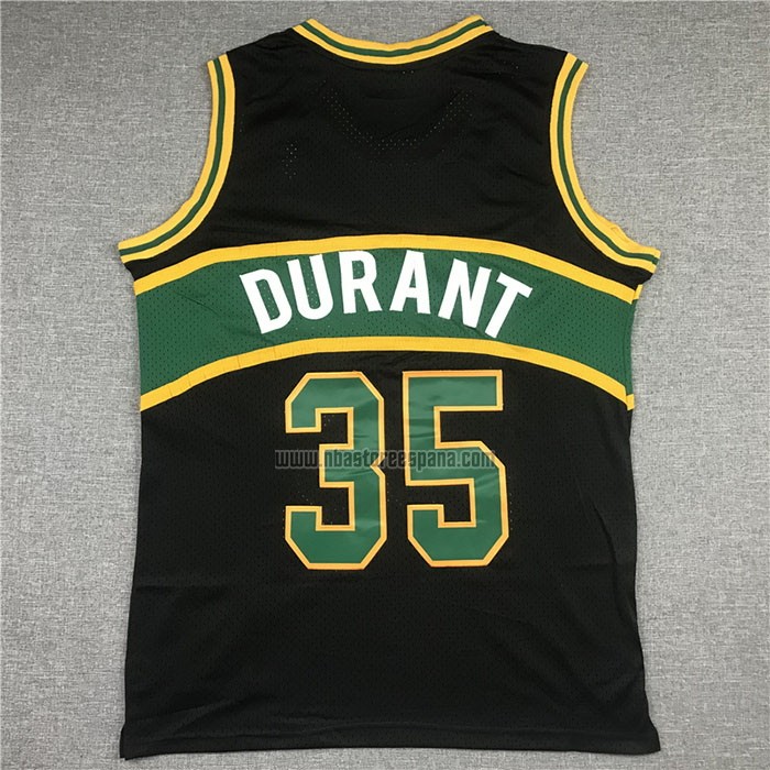 Camiseta Seattle SuperSonics Kevin Durant NO 35 Mitchell & Ness 2007-08 Negro
